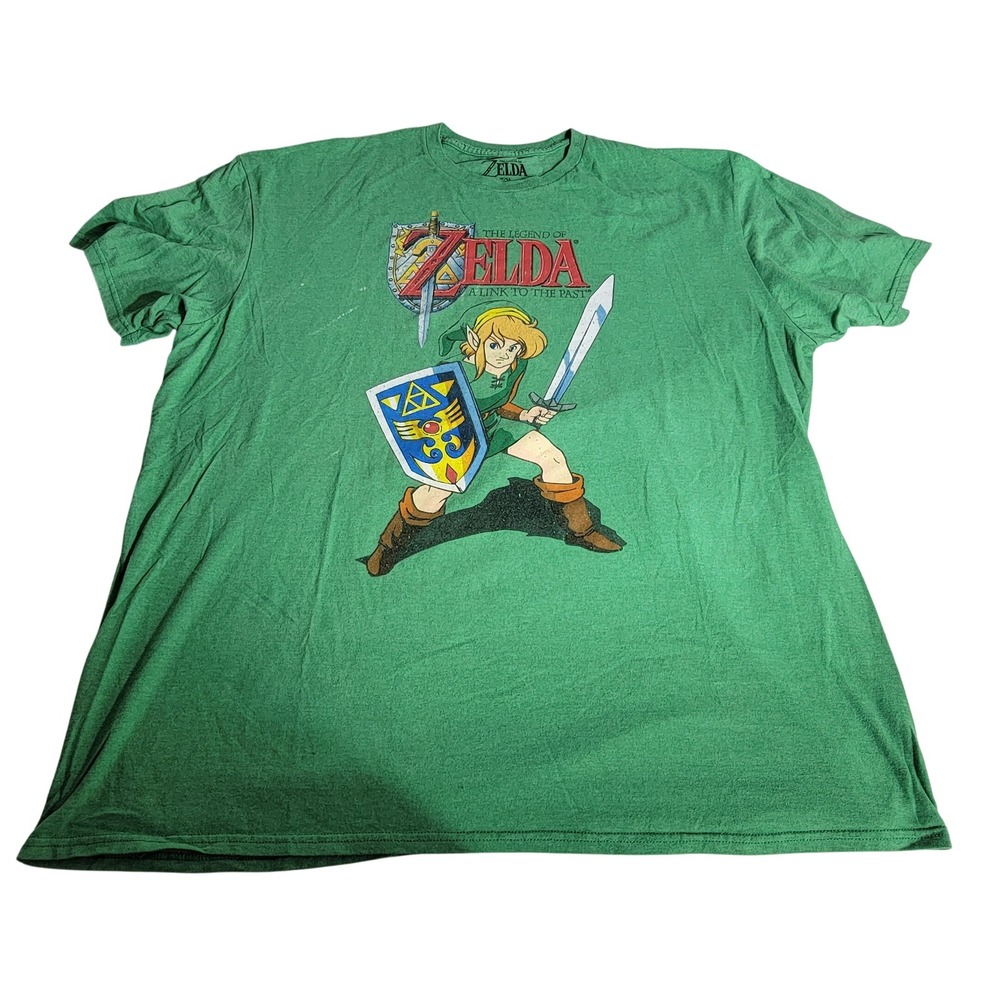 Nintendo Legend of Zelda A Link to the Past Green Graphic T-Shirt Mens 2XL SNES